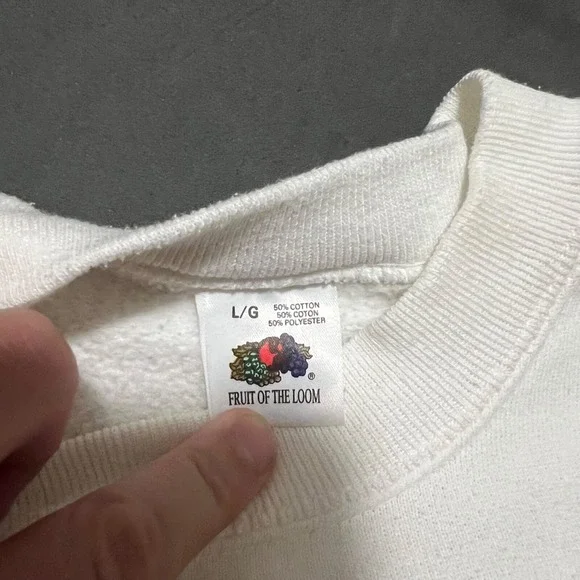 Vintage 1987 JOHN‎ MELLENCAMP The Lonesome Jubilee Size Large White Sweatshirt - Picture 6 of 16